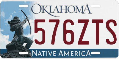 OK license plate 576ZTS