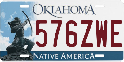 OK license plate 576ZWE