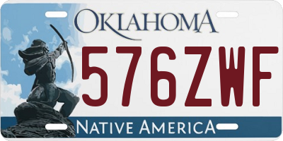 OK license plate 576ZWF