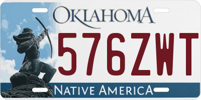 OK license plate 576ZWT