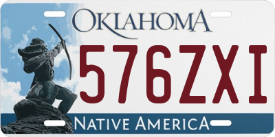 OK license plate 576ZXI