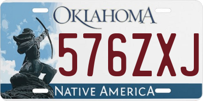 OK license plate 576ZXJ