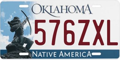 OK license plate 576ZXL