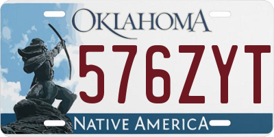 OK license plate 576ZYT
