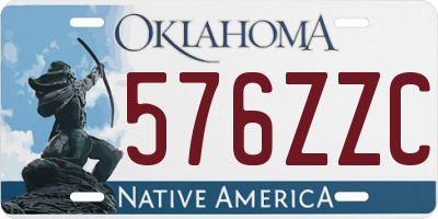 OK license plate 576ZZC