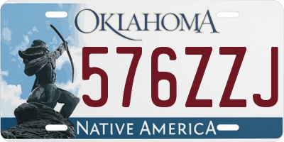 OK license plate 576ZZJ