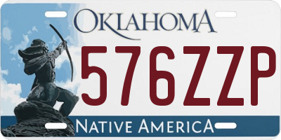 OK license plate 576ZZP