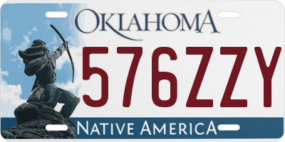 OK license plate 576ZZY