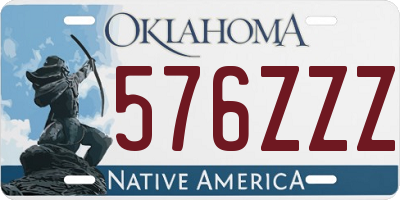 OK license plate 576ZZZ