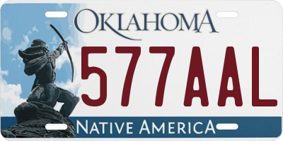 OK license plate 577AAL