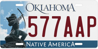OK license plate 577AAP