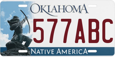 OK license plate 577ABC