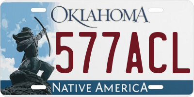 OK license plate 577ACL