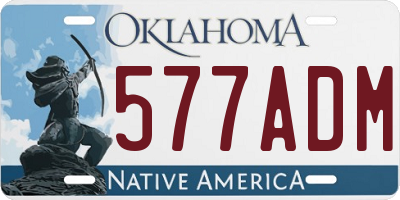 OK license plate 577ADM