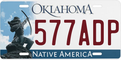 OK license plate 577ADP