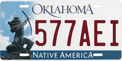 OK license plate 577AEI