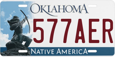 OK license plate 577AER