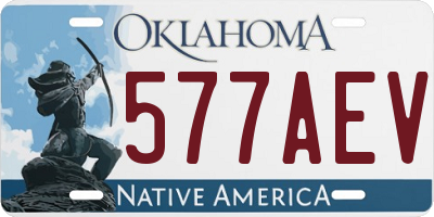 OK license plate 577AEV
