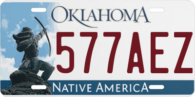 OK license plate 577AEZ