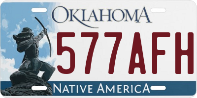 OK license plate 577AFH