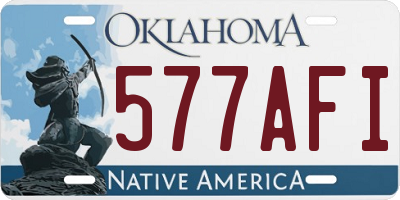 OK license plate 577AFI