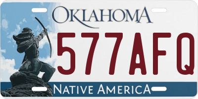 OK license plate 577AFQ