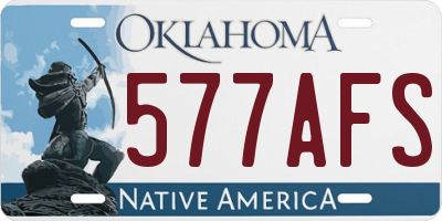 OK license plate 577AFS