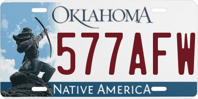 OK license plate 577AFW