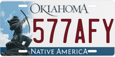 OK license plate 577AFY