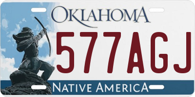 OK license plate 577AGJ