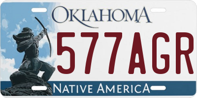 OK license plate 577AGR
