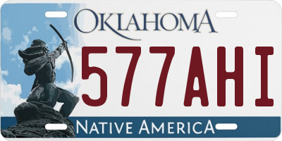 OK license plate 577AHI