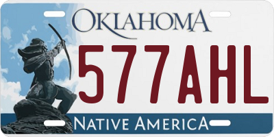 OK license plate 577AHL