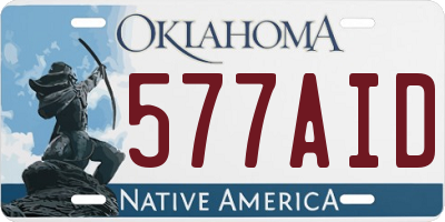 OK license plate 577AID