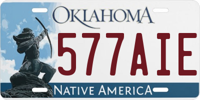 OK license plate 577AIE