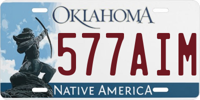 OK license plate 577AIM