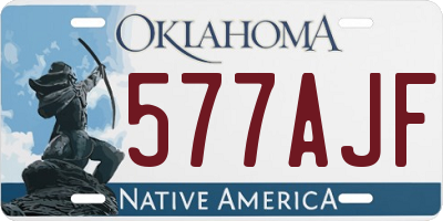 OK license plate 577AJF