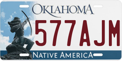 OK license plate 577AJM