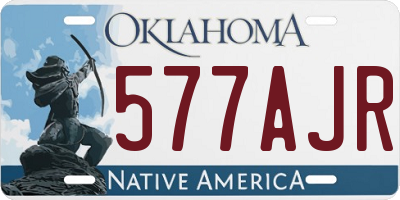 OK license plate 577AJR