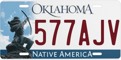 OK license plate 577AJV