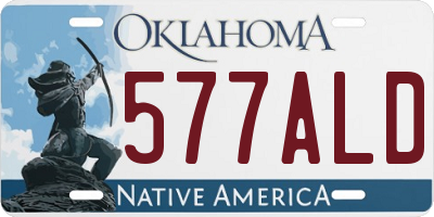 OK license plate 577ALD