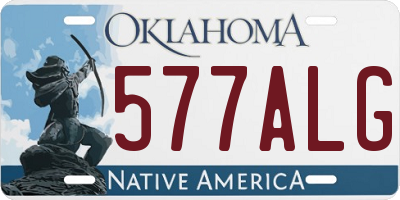 OK license plate 577ALG