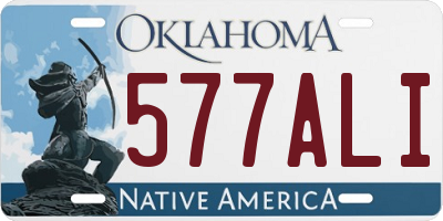 OK license plate 577ALI