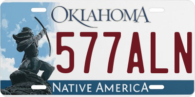 OK license plate 577ALN
