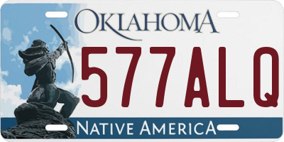 OK license plate 577ALQ