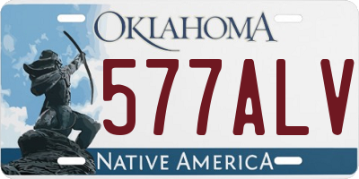 OK license plate 577ALV