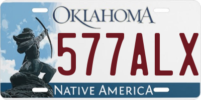 OK license plate 577ALX