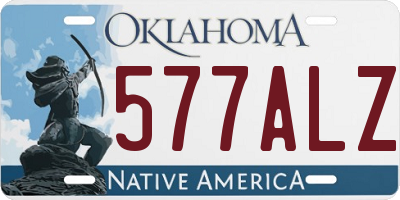 OK license plate 577ALZ
