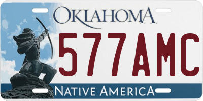 OK license plate 577AMC