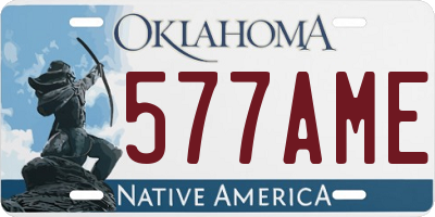 OK license plate 577AME
